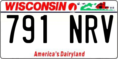 WI license plate 791NRV