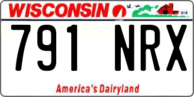 WI license plate 791NRX