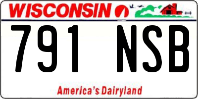WI license plate 791NSB