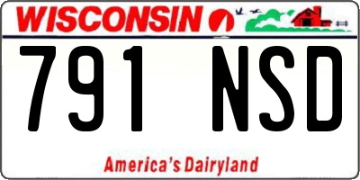 WI license plate 791NSD