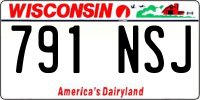 WI license plate 791NSJ