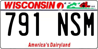 WI license plate 791NSM