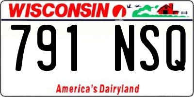WI license plate 791NSQ