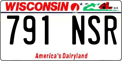 WI license plate 791NSR