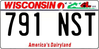 WI license plate 791NST