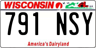WI license plate 791NSY