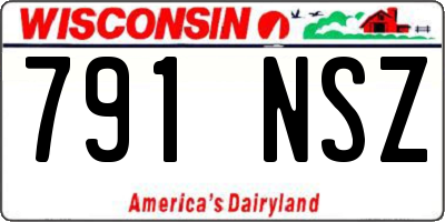 WI license plate 791NSZ