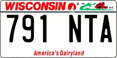 WI license plate 791NTA