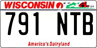 WI license plate 791NTB