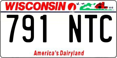 WI license plate 791NTC