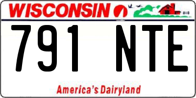 WI license plate 791NTE