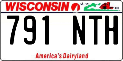 WI license plate 791NTH