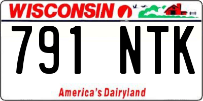 WI license plate 791NTK