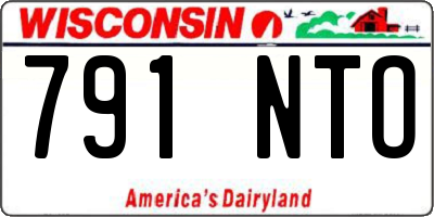 WI license plate 791NTO