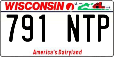 WI license plate 791NTP