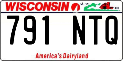 WI license plate 791NTQ