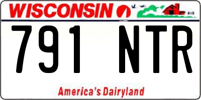 WI license plate 791NTR