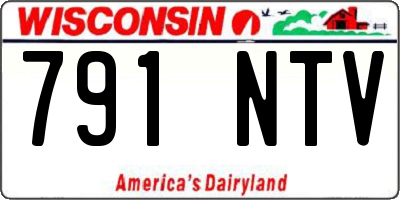WI license plate 791NTV