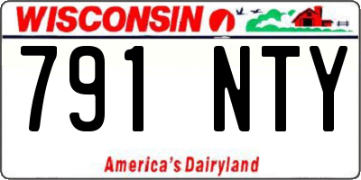 WI license plate 791NTY