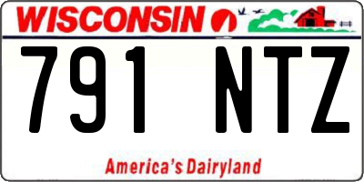WI license plate 791NTZ