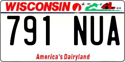 WI license plate 791NUA