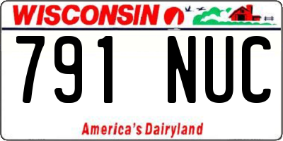 WI license plate 791NUC