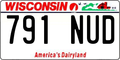 WI license plate 791NUD