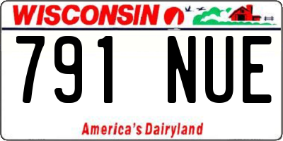 WI license plate 791NUE