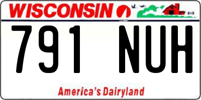 WI license plate 791NUH