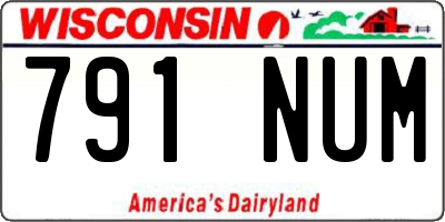 WI license plate 791NUM