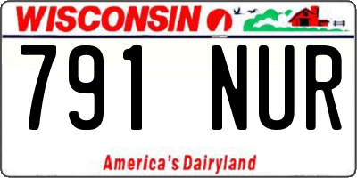 WI license plate 791NUR