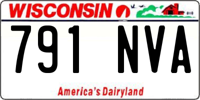 WI license plate 791NVA