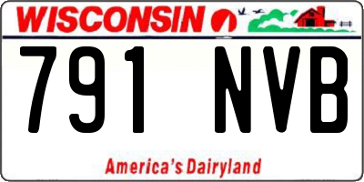 WI license plate 791NVB
