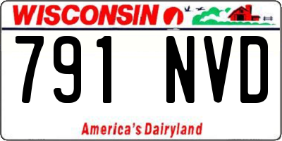 WI license plate 791NVD