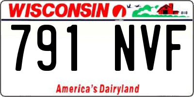WI license plate 791NVF