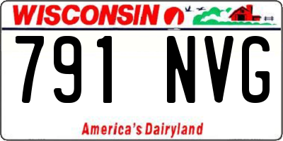 WI license plate 791NVG