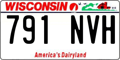 WI license plate 791NVH