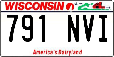 WI license plate 791NVI