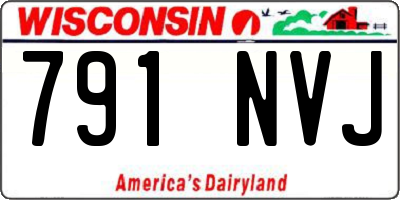 WI license plate 791NVJ