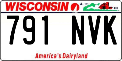 WI license plate 791NVK