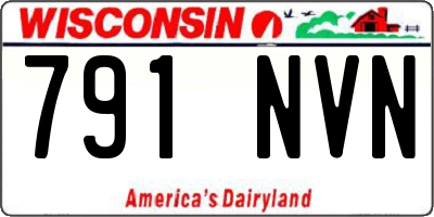 WI license plate 791NVN