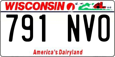 WI license plate 791NVO