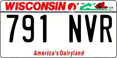 WI license plate 791NVR