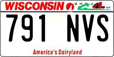 WI license plate 791NVS