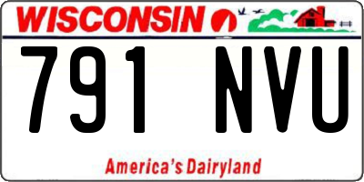 WI license plate 791NVU