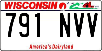 WI license plate 791NVV