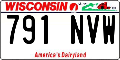 WI license plate 791NVW