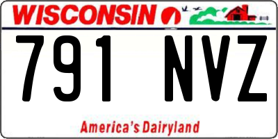 WI license plate 791NVZ