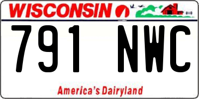 WI license plate 791NWC