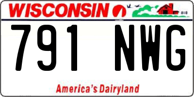 WI license plate 791NWG